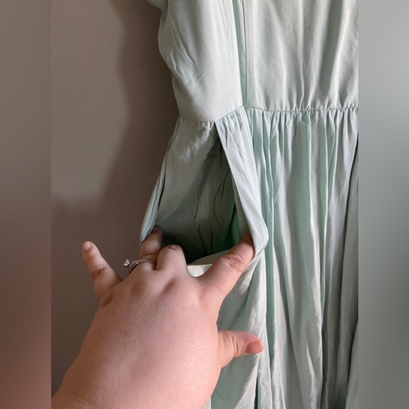 Torrid - Mint Blue Challis Shark bite Skater Dress - Picture 4 of 14